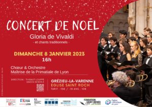 Lire la suite à propos de l’article Concert de Noël. Gloria de Vivaldi. 8 janvier à 16h