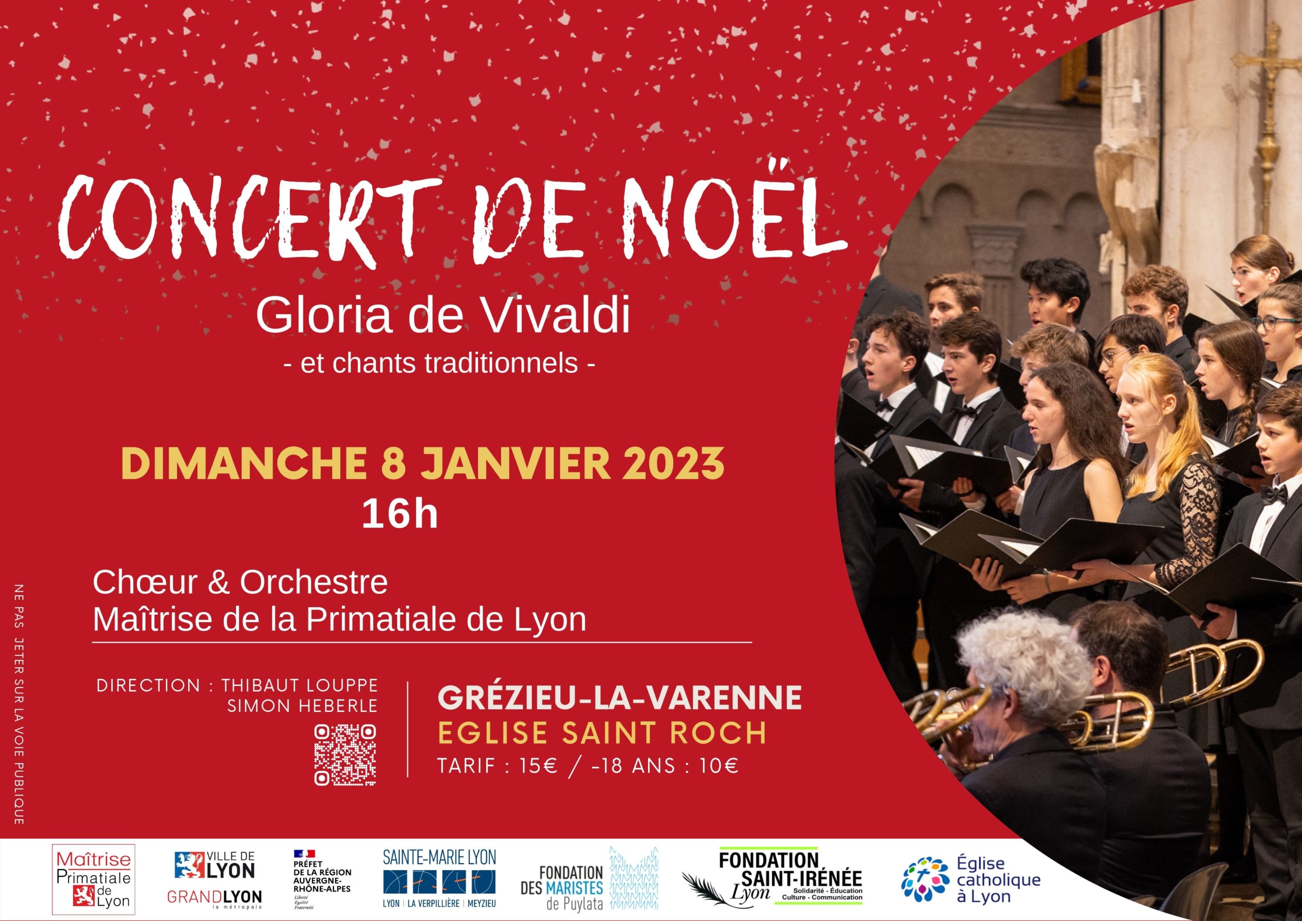 Lire la suite à propos de l’article Concert de Noël. Gloria de Vivaldi. 8 janvier à 16h