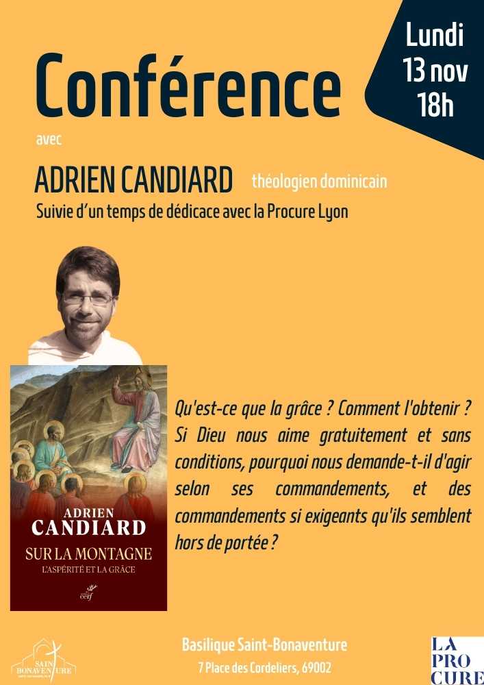 Lire la suite à propos de l’article Conférence du Frère Adrien Candiard