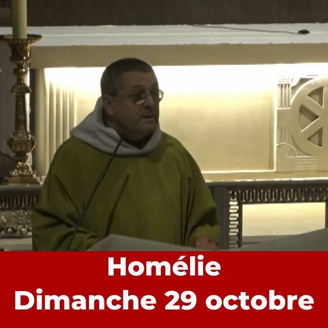 Lire la suite à propos de l’article Vidéo : Homélie du dimanche 29 octobre (Frère Cyrill Marie)