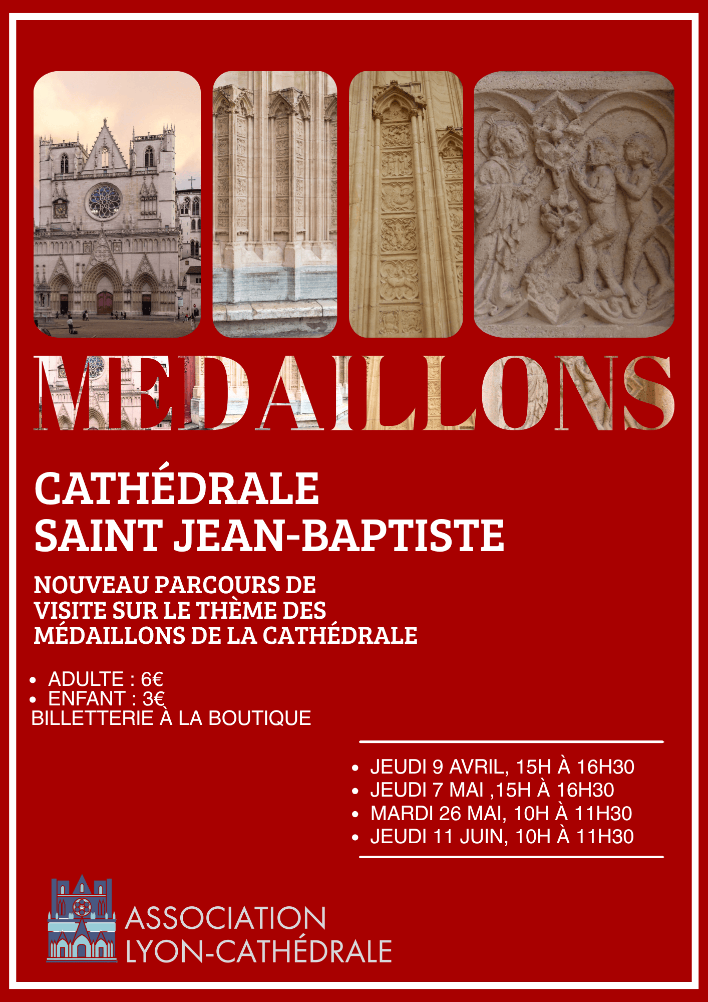 Parcours découverte : les médaillons de la cathédrale Saint-Jean-Baptiste